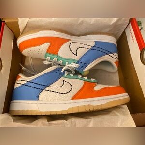 NIKE DUNK LOW 101 MULTICOLOR SIZE GRADE SCHOOL GS 5.5Y WOMENS 7 NIB DX3363-100